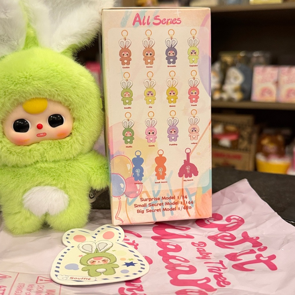 Baby Three Petit Macaron Cute Bunny Plush Pendant - Picture 7 of 16